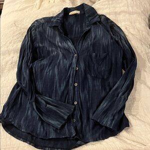 Cloth & Stone Navy Blue Blouse
